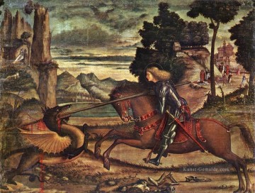 St George und der Drache 1516 Vittore Carpaccio Ölgemälde